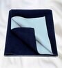 Quick Dry and Waterproof Navy Blue Cotton Baby Bed Protector Medium