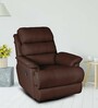 Quies Leatherette Manual 1 Seater Recliner In Brown Colour