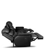 Quies Leatherette Manual 3 Seater Recliner In Black Colour