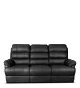 Quies Leatherette Manual 3 Seater Recliner In Black Colour