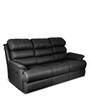 Quies Leatherette Manual 3 Seater Recliner In Black Colour