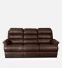 Quies Leatherette Motorized 3 Seater Recliner In Brown Colour