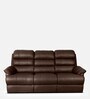Quies Leatherette Motorized 3 Seater Recliner In Brown Colour