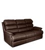 Quies Leatherette Motorized 3 Seater Recliner In Brown Colour