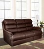 Quies Leatherette Motorized 3 Seater Recliner In Brown Colour