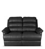 Quies Leatherette Manual 2 Seater Recliner In Black Colour