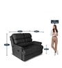 Quies Leatherette Manual 2 Seater Recliner In Black Colour
