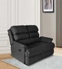 Quies Leatherette Manual 2 Seater Recliner In Black Colour