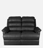 Quies Leatherette Manual 2 Seater Recliner In Black Colour