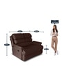 Quies Leatherette Manual 2 Seater Recliner In Brown Colour