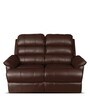 Quies Leatherette Manual 2 Seater Recliner In Brown Colour