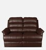 Quies Leatherette Manual 2 Seater Recliner In Brown Colour