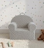 Quilted Corduroy Kids Lounge Chair In Elliot Cream Colour