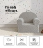 Quilted Corduroy Kids Lounge Chair In Elliot Cream Colour