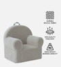 Quilted Corduroy Kids Lounge Chair In Elliot Cream Colour