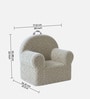 Quilted Corduroy Kids Lounge Chair In Grey Colour