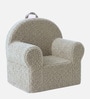 Quilted Corduroy Kids Lounge Chair In Grey Colour