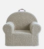 Quilted Corduroy Kids Lounge Chair In Grey Colour