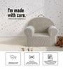 Quilted Corduroy Kids Lounge Chair In Grey Colour
