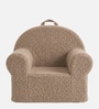 Quilted Corduroy Kids Lounge Chair In Brown Colour