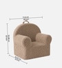 Quilted Corduroy Kids Lounge Chair In Brown Colour