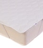 Quilted (78x36) Cotton  Single Size Mattress Protector in White Colour