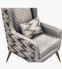 QuiltedAccent Leatherette Low Back Lounge Chair in Grey Colour