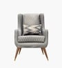 QuiltedAccent Leatherette Low Back Lounge Chair in Grey Colour