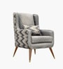 QuiltedAccent Leatherette Low Back Lounge Chair in Grey Colour