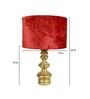 Quirky Gold Rust Velvet Shade Table Lamp with Golden Base