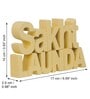 Quirky Yellow Engineered Wood Showpiece