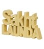 Quirky Yellow Engineered Wood Showpiece