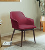 Quito Upholstered Dining Chair In Red Colour (Set of 2)
