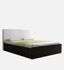 Qunitino Queen Size Bed In Walnut Finish With Box Storage