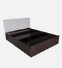 Qunitino Queen Size Bed In Walnut Finish With Box Storage