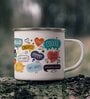 Quotes Enamel Printed White 350ml Stainless Steel Coffee Mug