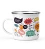 Quotes Enamel Printed White 350ml Stainless Steel Coffee Mug