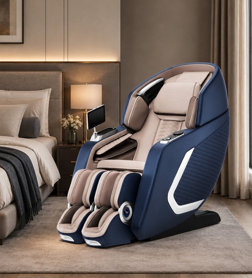 R-Nexa 4D Leather Robotic Massage Chair In Blue Colour