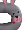 Grey Cotton R Alphabet  Shaped Pillow