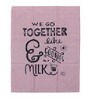 R Home Printed Red Cotton Apron with Kitchen Towel