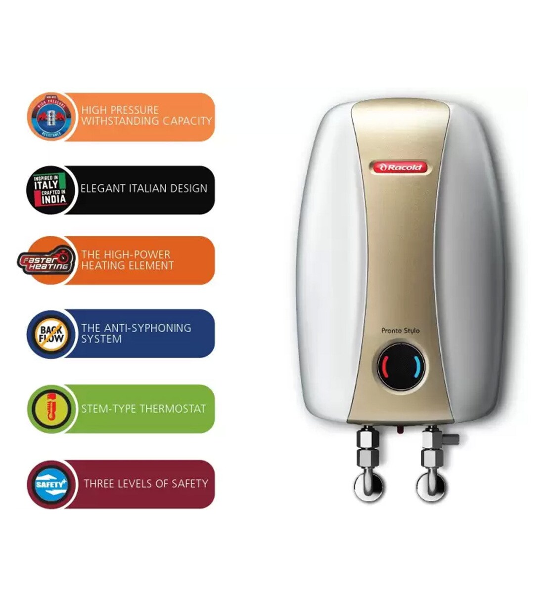 Buy 3000W 6 Ltr Instant Water Heater by Racold Online - Water Geysers -  Water Geysers - Appliances - Pepperfry Product