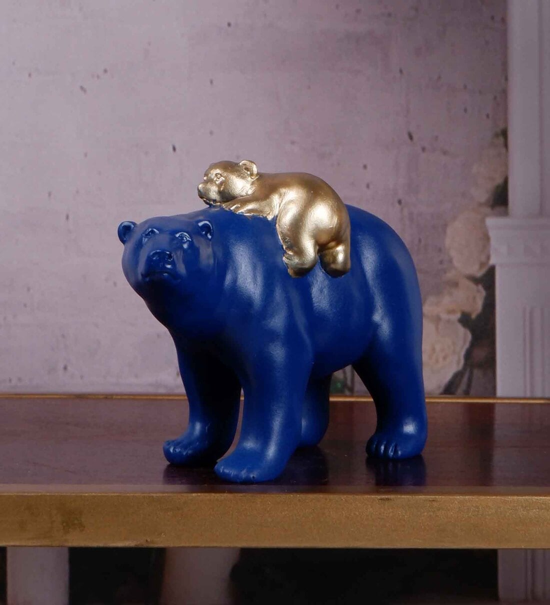 Buy Radiance Bear Blue Polyresin Figurine at 49 OFF by The White Ink