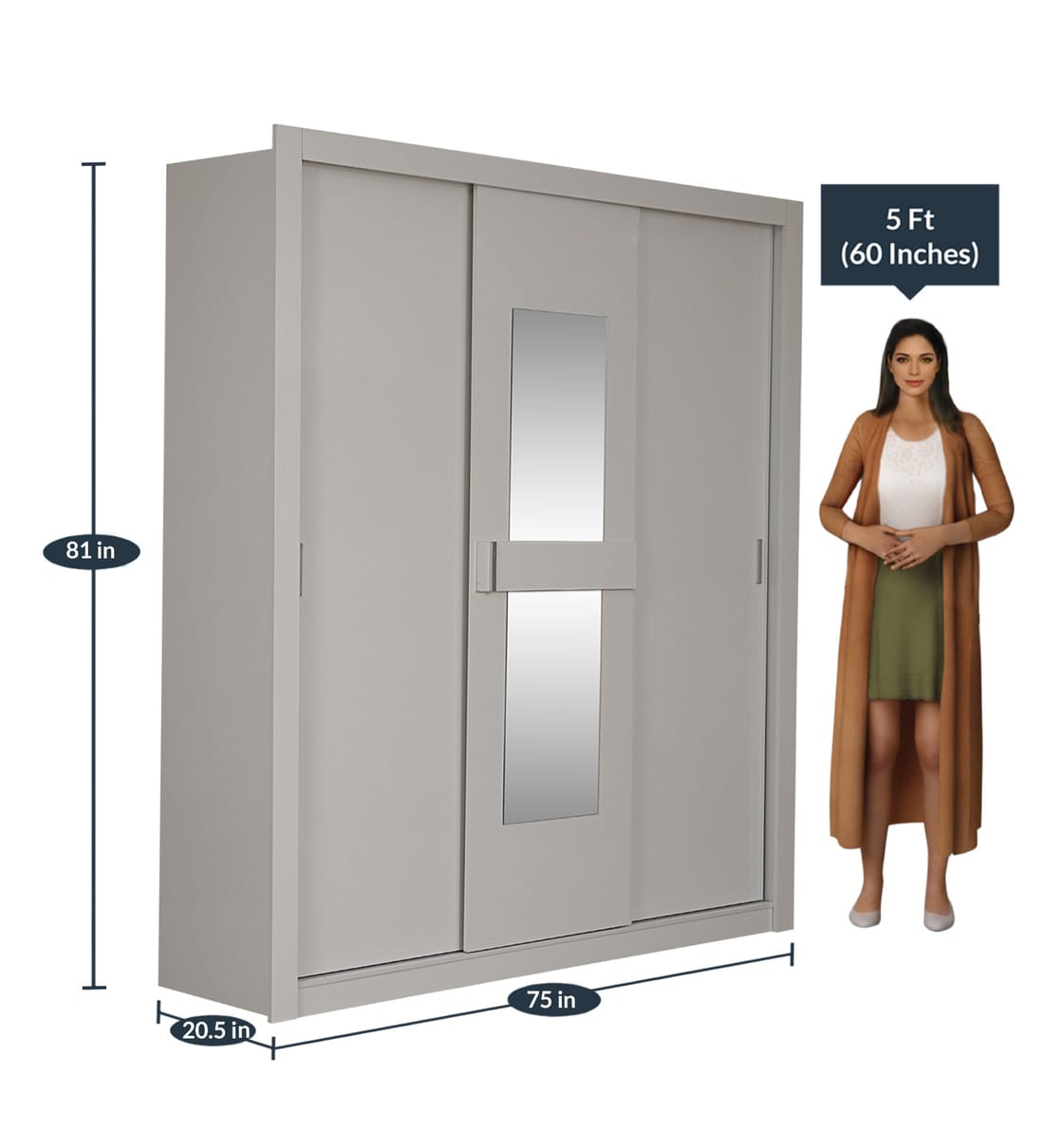 Buy Rafael 3 Door Sliding Wardrobe in White Finish by Evok Online Sliding Door Wardrobes