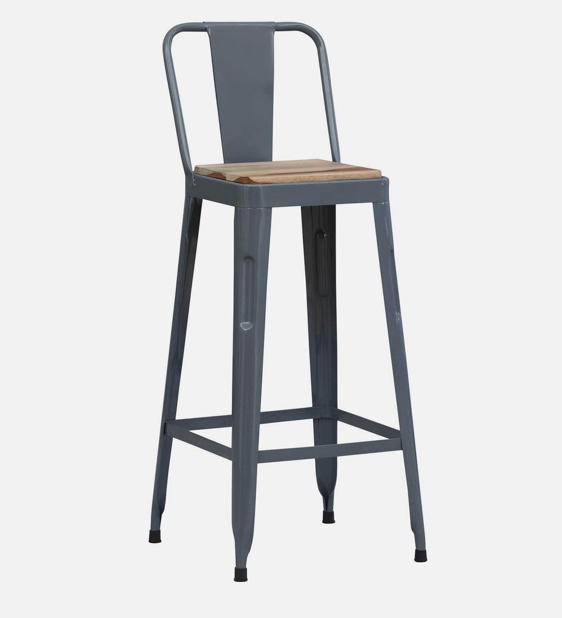 Buy Raglan Metal Bar Stool In Grey Colour at 36% OFF by Bohemiana