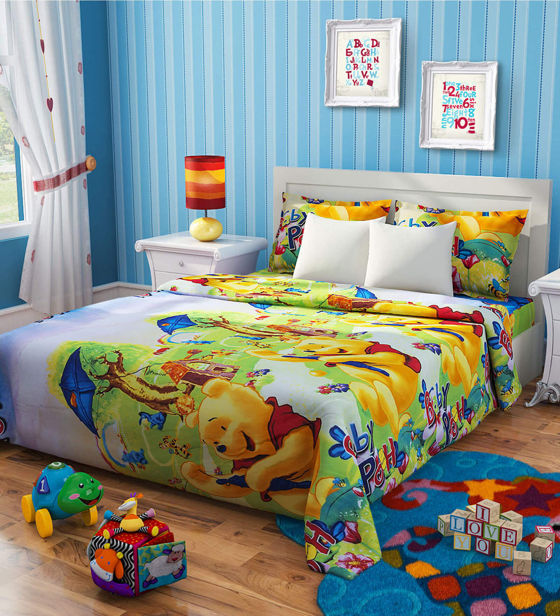 pooh bed sheet