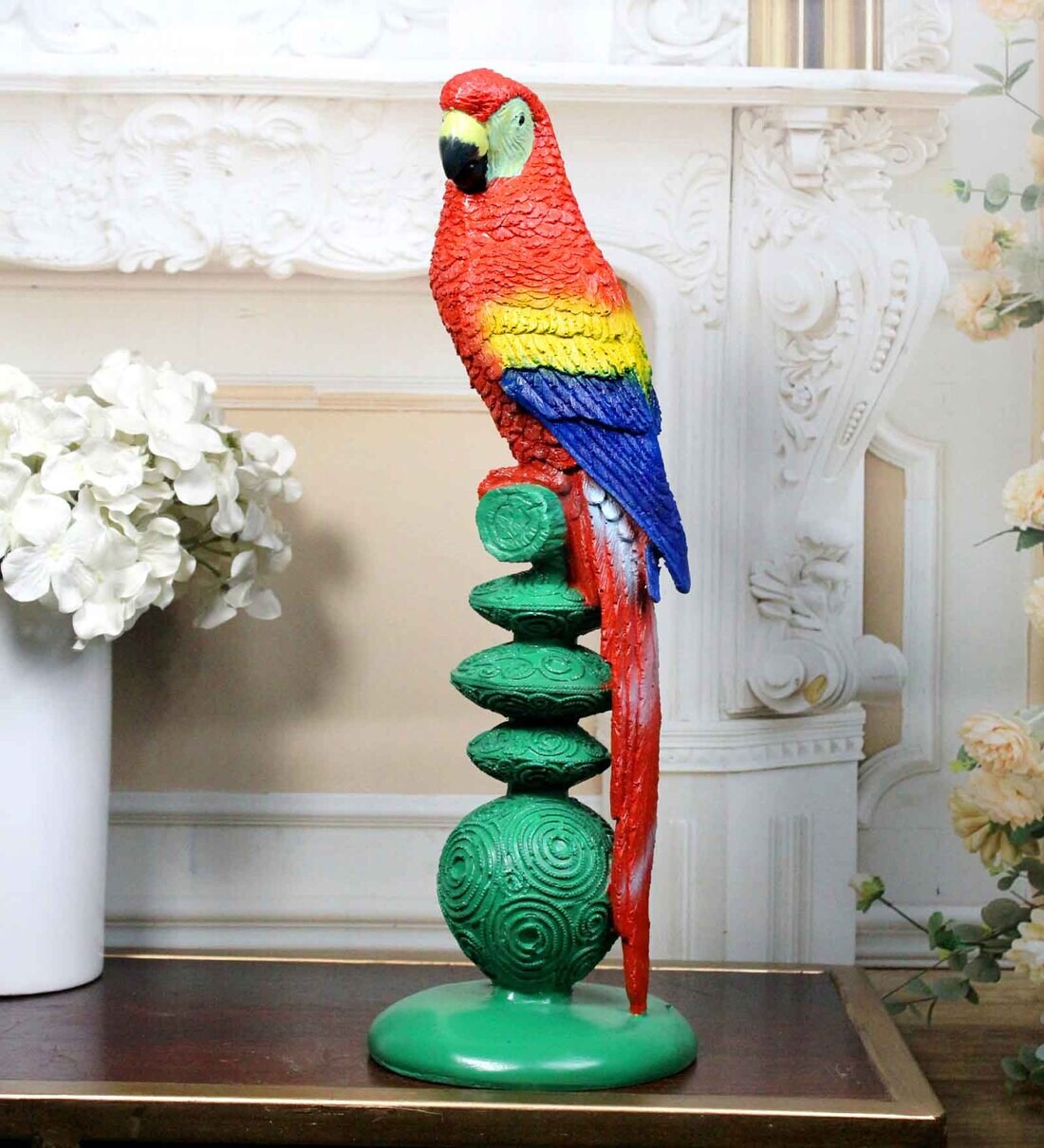 Buy Rainbow Wings Parrot Multicolour Polyresin Animal Figurine at 18 OFF by The White Ink Decor