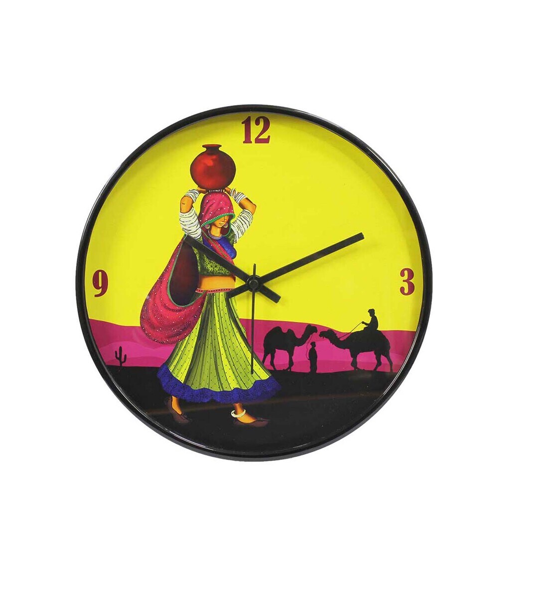 Buy Rajasthani Nomad Girl Inspired Wall Clock By Kolorobia Online