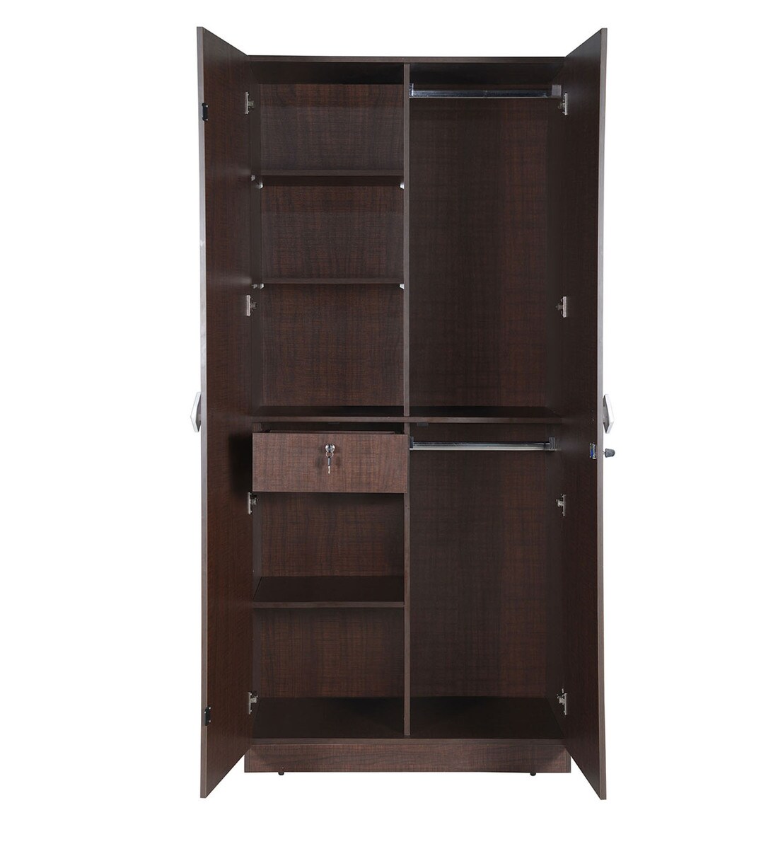 Buy Ranchi 2 Door Wardrobe in Brown Maple Finish By Nilkamal Online