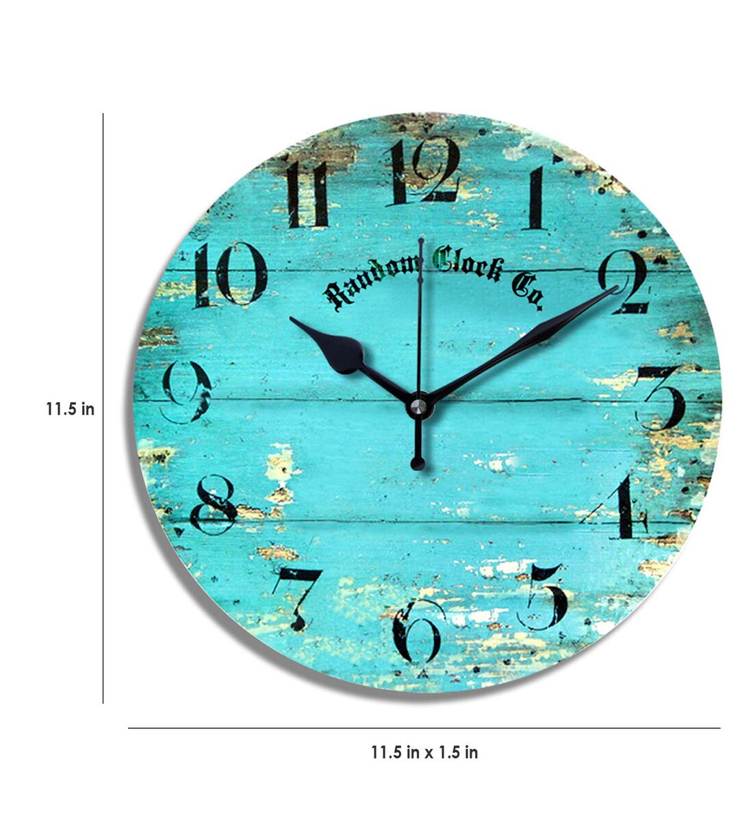 Buy Blue Engineered Wood Analog Wall Clock by Random Online Modern