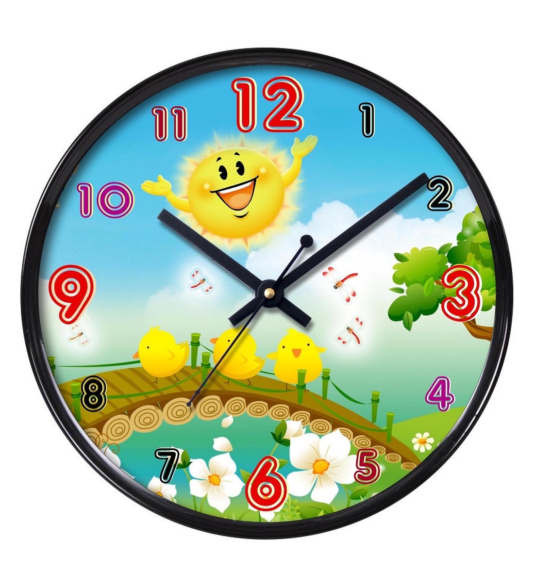 Buy Multicolour Plastic Wall Clock by Random Online - Kids Wall Clocks ...